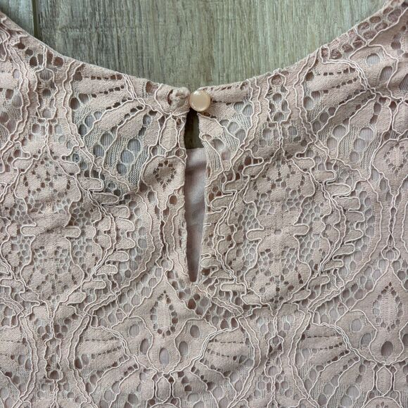 Womens Lace Blouse Size M Pink Romantic Feminine Fairy Dainty Ethereal Whimsy - Picture 6 of 11
